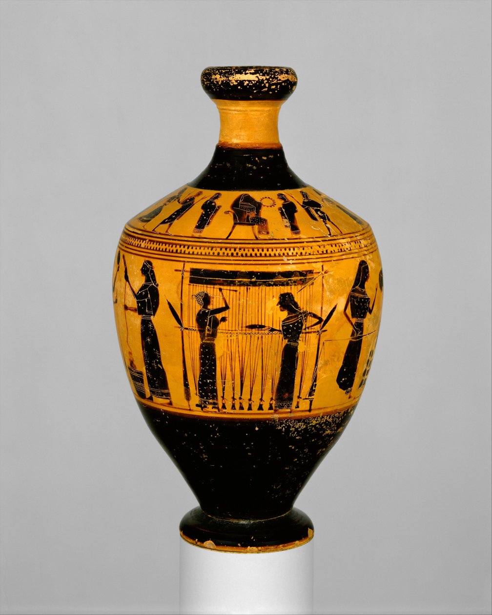 Lekythos, noin 550-530 eaa. (terrakotta) tekijältä Amasis Painter