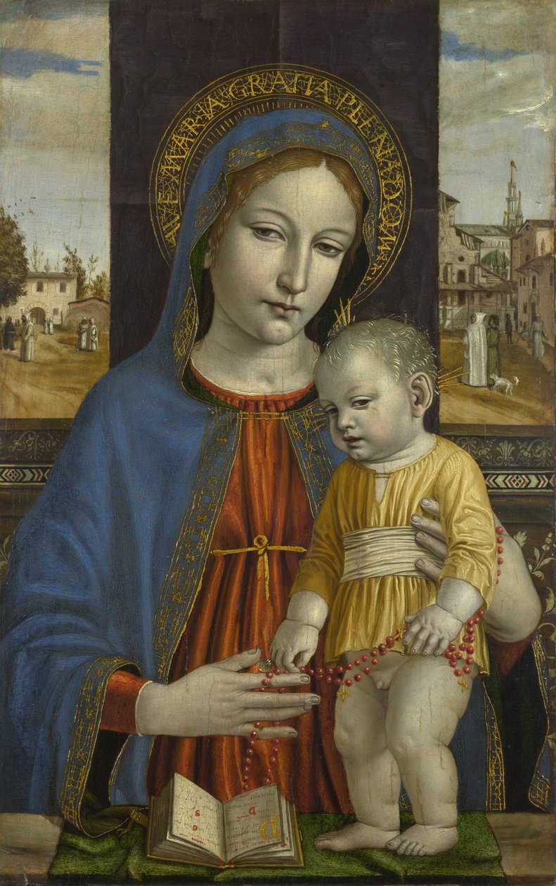 Neitsyt ja lapsi, n. 1490 tekijältä Ambrogio Bergognone