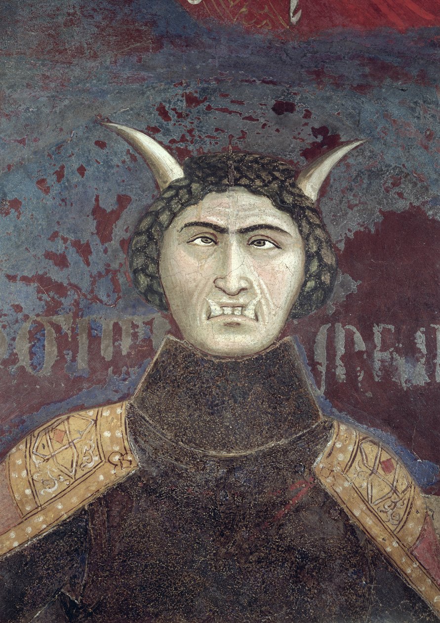 Huonon hallituksen allegoria, yksityiskohta Tyrannysta, 1338-40 tekijältä Ambrogio Lorenzetti