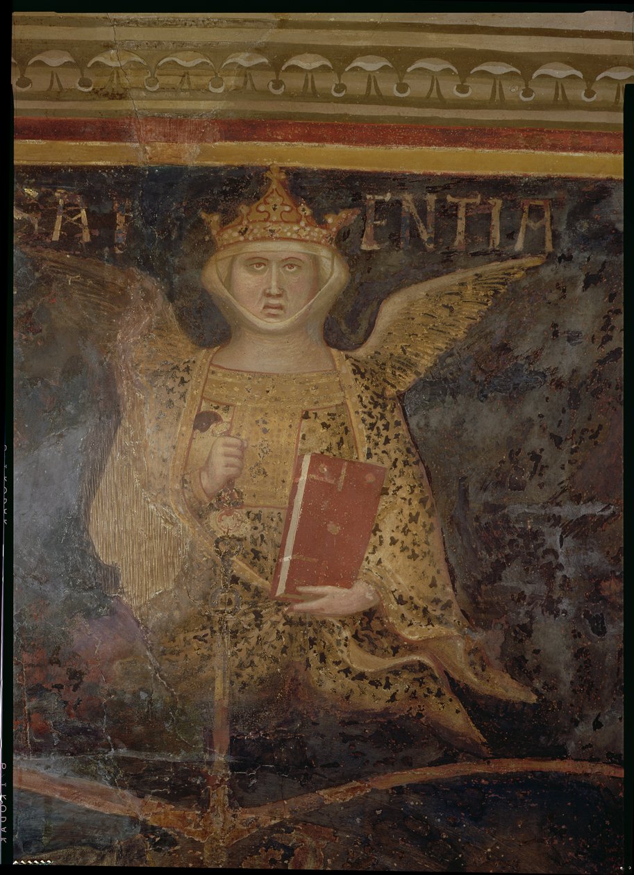 Allegoria hyvästä hallituksesta, viisauden yksityiskohta, 1338-40. tekijältä Ambrogio Lorenzetti