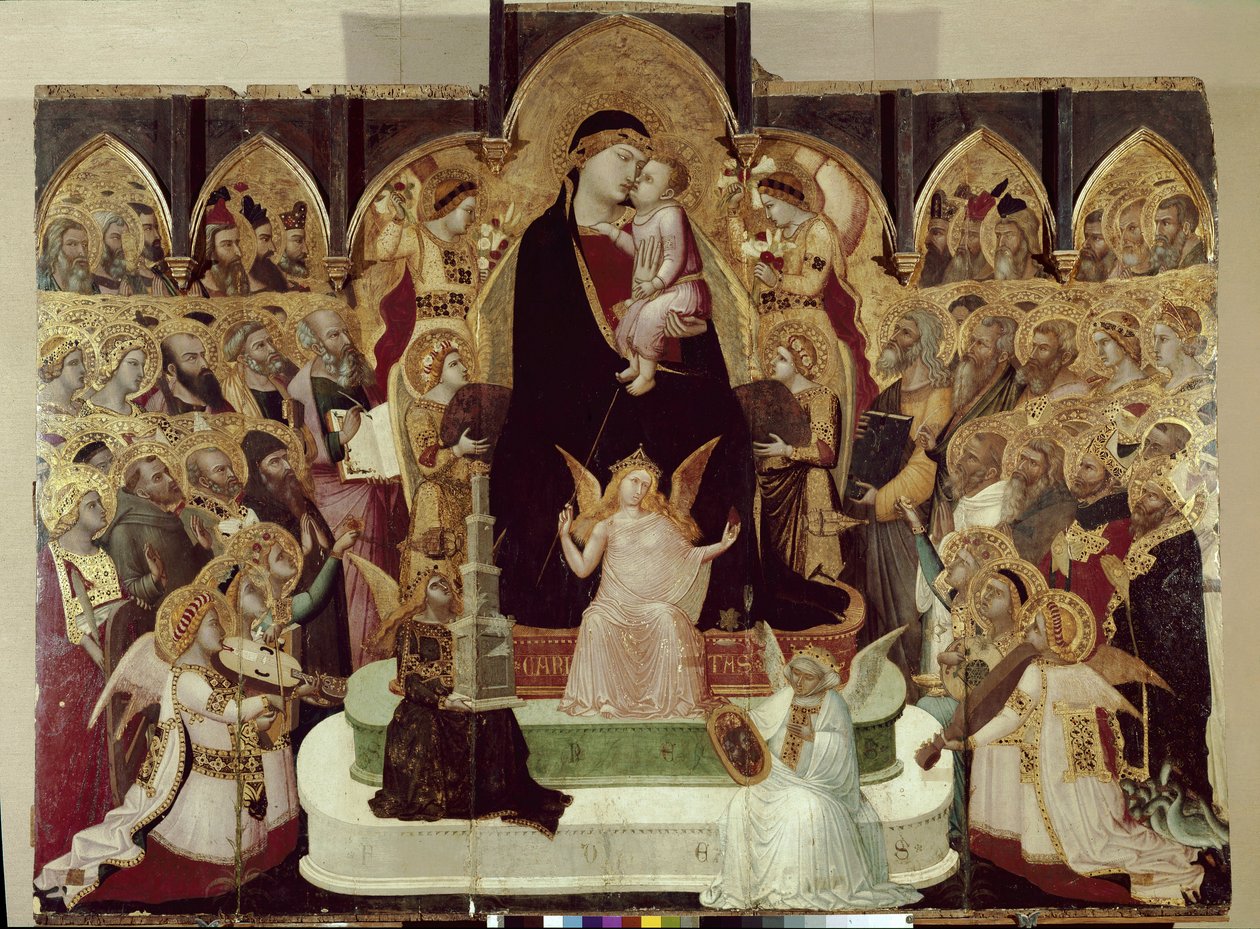 Maesta di Massa Marittima (Neitsyt majesteettisuudessa) (tempera ja kulta paneelissa, n. 1335) tekijältä Ambrogio Lorenzetti