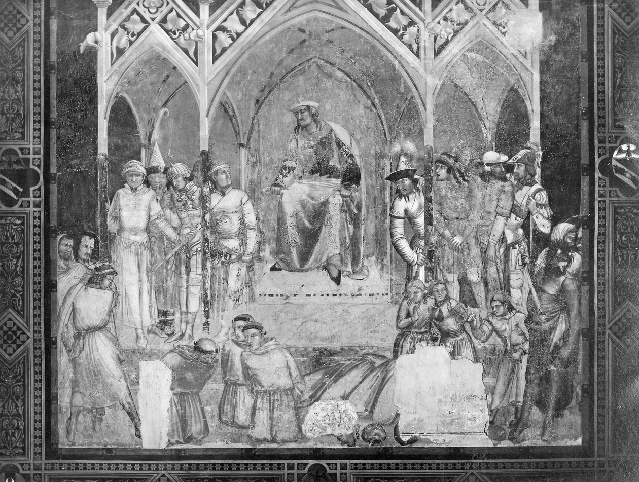 Huonekalut ja erilaiset esineet 1100- ja 1300-luvuilta tekijältä Ambrogio Lorenzetti