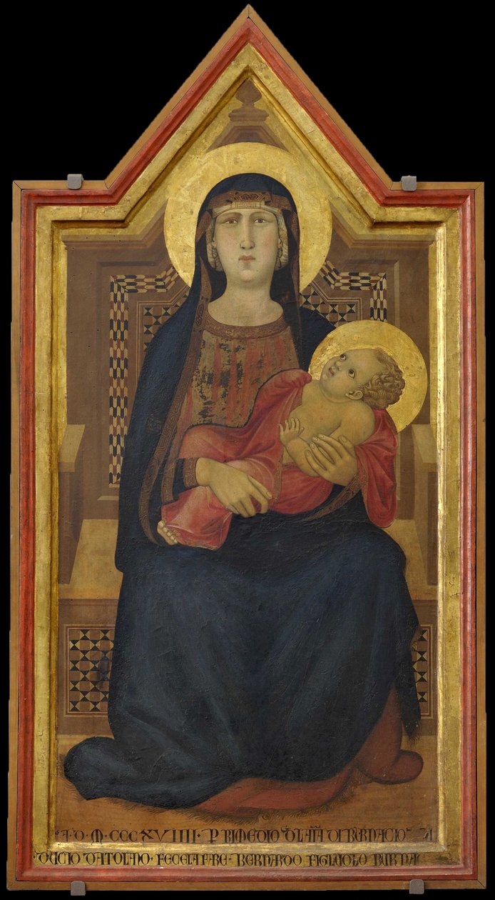 Neitsyt ja lapsi valtaistuimelle, 1319. tekijältä Ambrogio Lorenzetti
