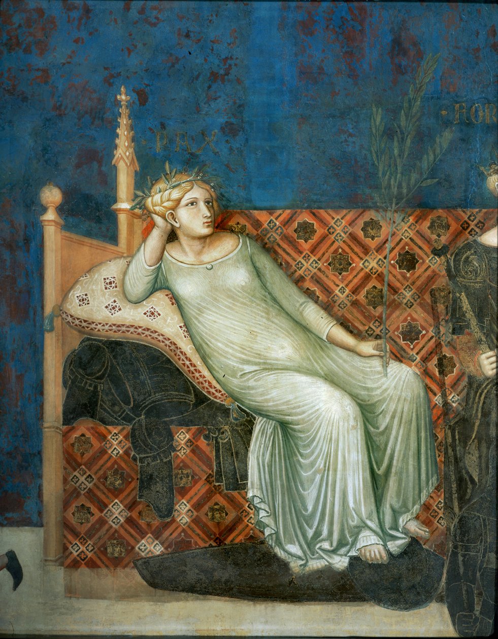 Hyvän hallinnon allegoria ... (seinämaalaus) tekijältä Ambrogio Lorenzetti