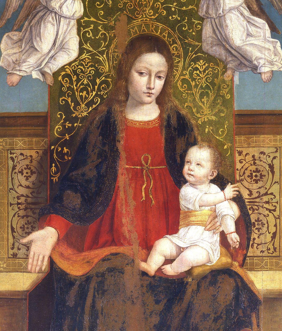 Madonna ja lapsi, yksityiskohta tekijältä Ambrogio da Fossano