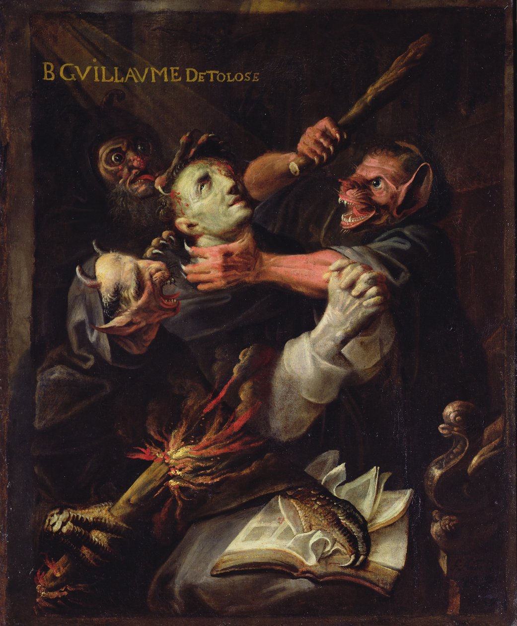 Siunattu Guillaume de Toulouse (755-812) Demonien piinaama tekijältä Ambroise Fredeau