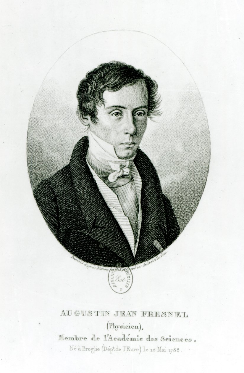 Augustin Jean Fresnel (1788-1827) 1825 tekijältä Ambroise Tardieu