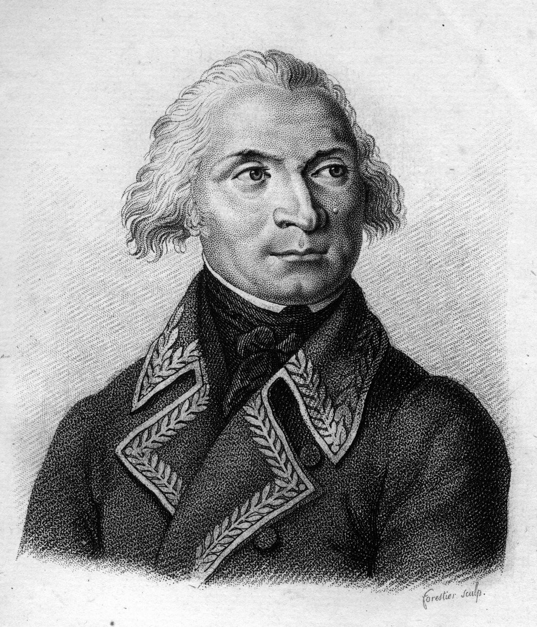 Charles Pichegru. Kenraali français (1761-1804). teoksessa "" Ranskan kenraalien muotokuvia"". Kaiverrus Ambroise Tardieu vuonna 1818. Stella Collection "" tekijältä Ambroise Tardieu