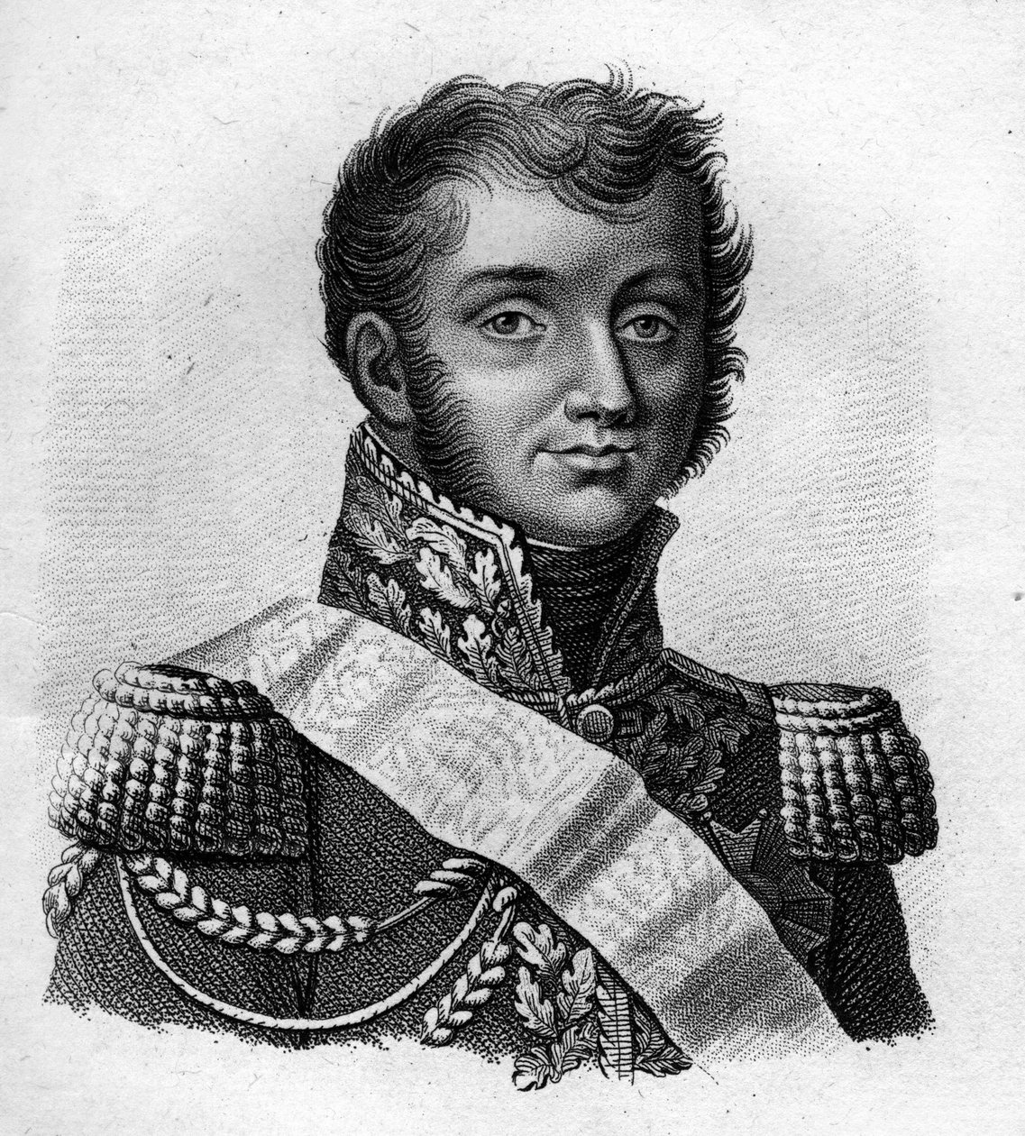 Kreivi Henri Gatien Bertrand (1773-1844), ranskalainen kenraali.- teoksessa "Ranskalaisten kenraalien muotokuvia ranskalaisten voittojen ja konêtesin jälkeen". Kaiverrus Ambroise Tardieu 1818. Stella Collection. tekijältä Ambroise Tardieu