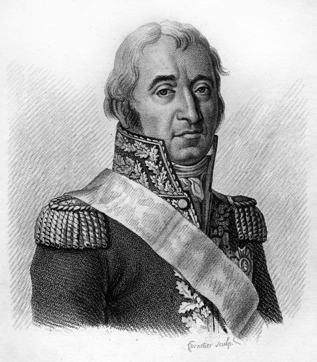 François CHASSELOUP LAUBAT (1754-1833) - "Ranskalaisten kenraalien muotokuvia ranskalaisten voittojen ja valloitusten jälkeen". Kaiverrus Ambroise Tardieu 1818. Stella Collection. tekijältä Ambroise Tardieu