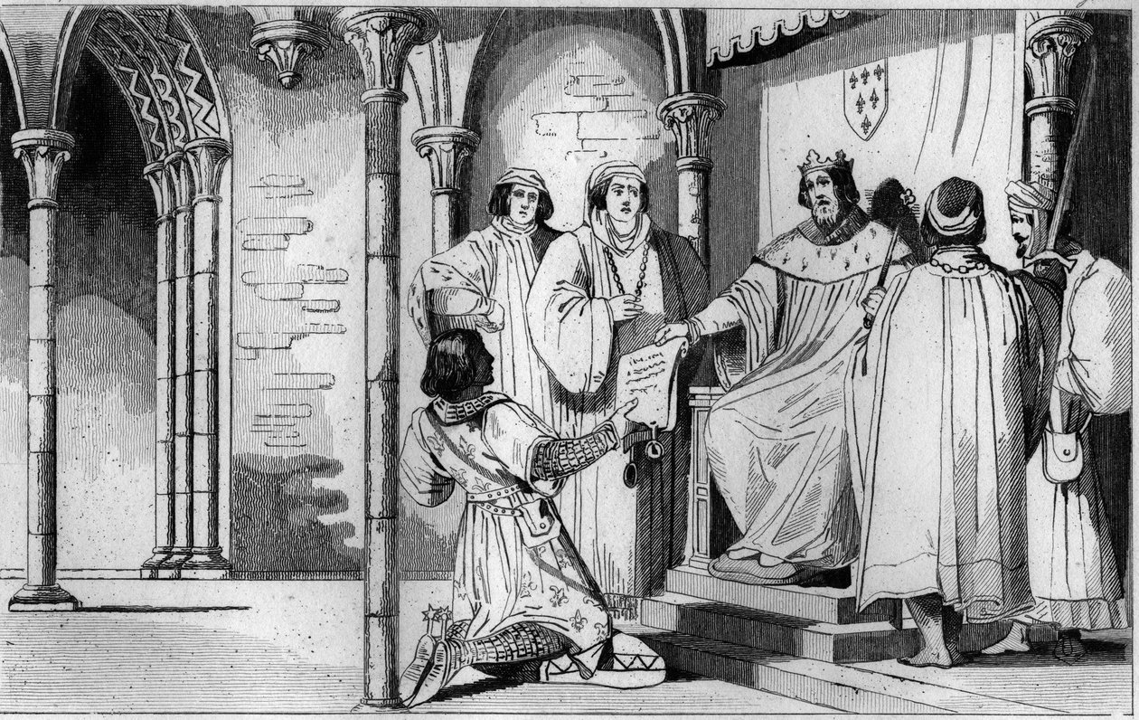 Vuonna 1327 Kaarle IV Bel (1294-1328) määräsi Bourbonin seignuurin Robert de Clermontin nivuspojan ja Saint-Louisin pojanpojan Louis I:n hyväksi. tekijältä Ambroise Tardieu