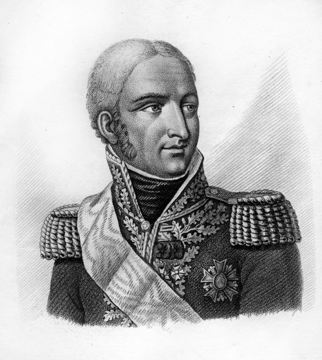Jean Joseph Paul Augustin Dessolles (tai Jean-Joseph Dessoles (1767-1828) - Muotokuvia ranskalaisista kenraaleista ranskalaisten voittojen ja valloitusten jälkeen"" - Ambroise Tardieun hauta 1818 - Stella Collection tekijältä Ambroise Tardieu
