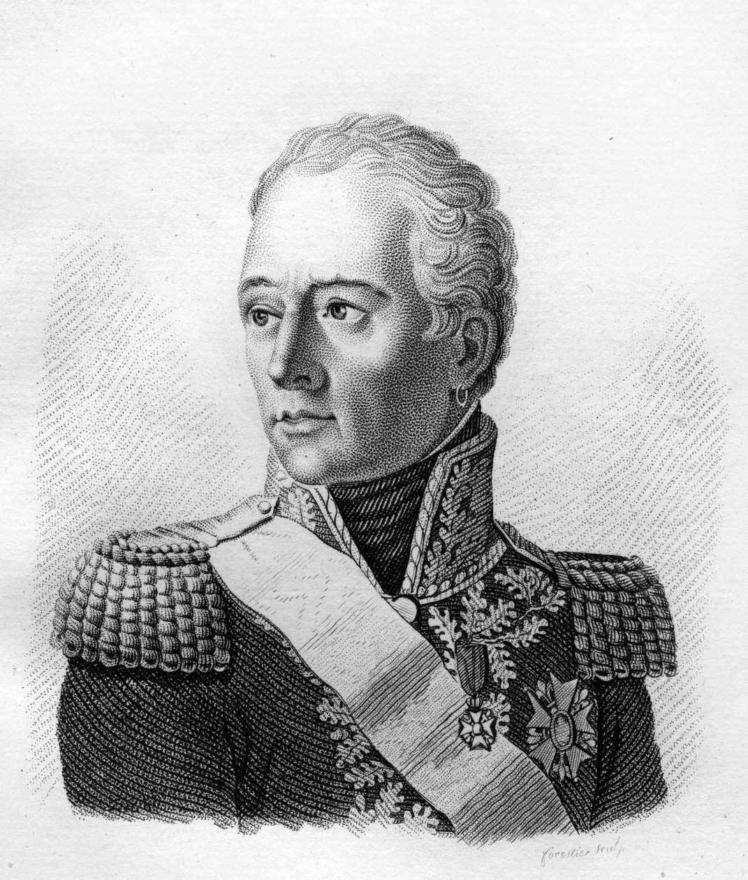 Louis Marie Turreau de Garambouville (1756-1816), ranskalainen kenraali.- teoksessa "Ranskalaisten kenraalien muotokuvia ranskalaisten voittojen ja valloitusten jälkeen". Kaiverrus Ambroise Tardieu 1818. Stella Collection. tekijältä Ambroise Tardieu