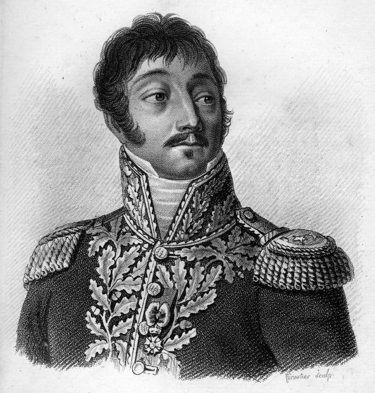 Michel, Sylvestre Brayer (1769-1840) - teoksessa ”Ranskalaisten kenraalien muotokuvia ranskalaisten voittojen ja valloitusten jälkeen”. Kaiverrus Ambroise Tardieu 1818. Stella Collection. tekijältä Ambroise Tardieu