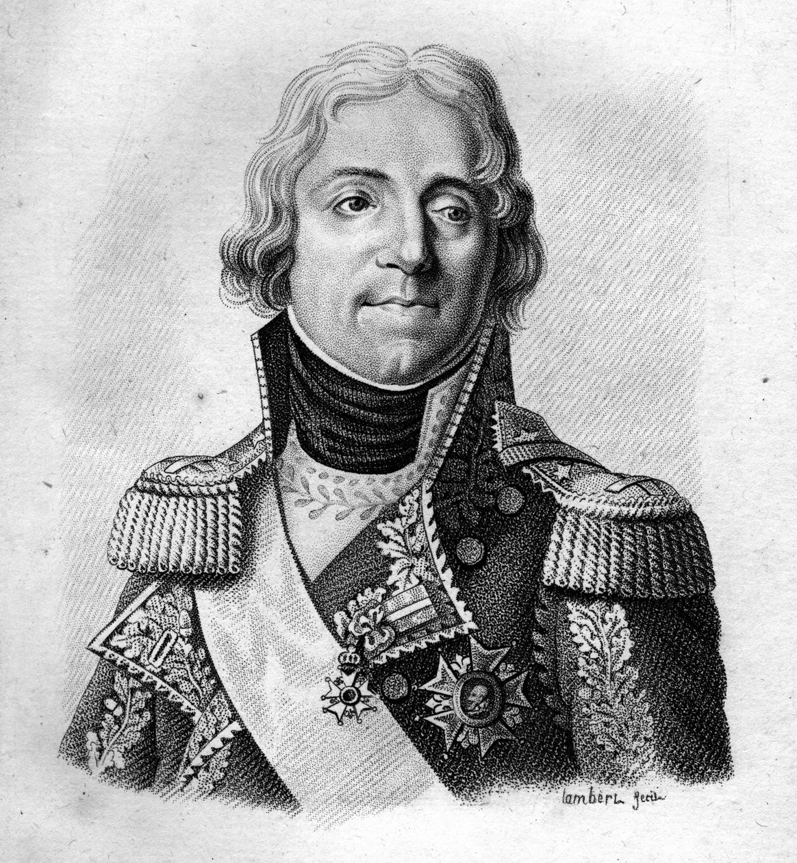Pierre Riel, kreivi, sitten Marquis de Beurnonvillen Ranskan marsalkka (1752-1821) - teoksessa "Ranskalaisten kenraalien muotokuvia ranskalaisten voittojen ja valloitusten jälkeen". Kaiverrus Ambroise Tardieu 1818. Stella Collection. tekijältä Ambroise Tardieu
