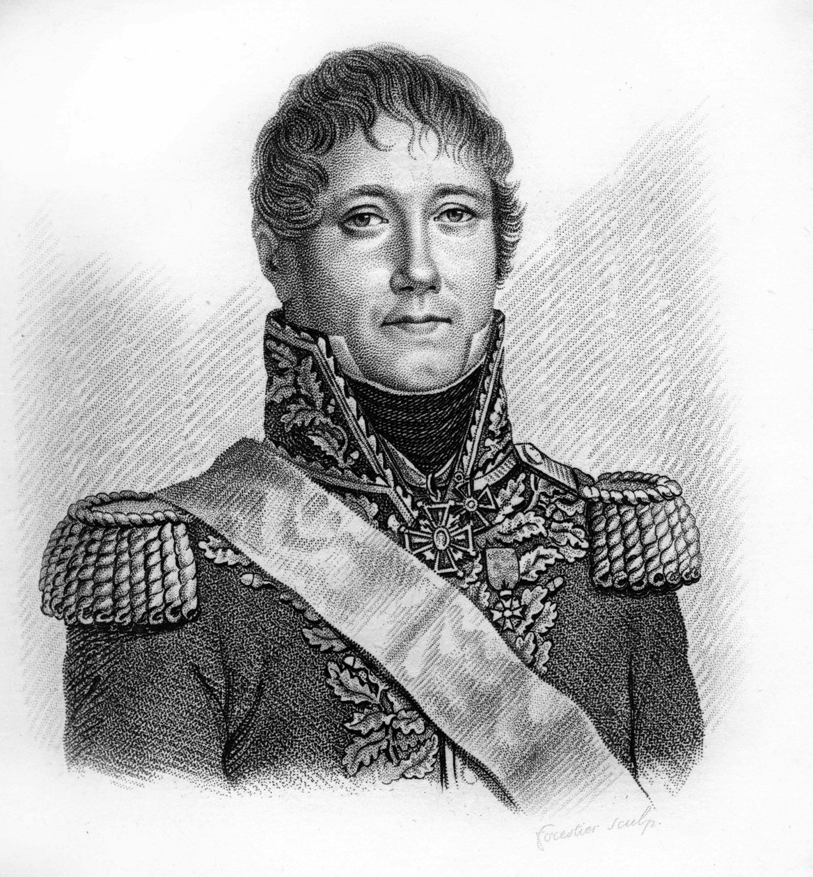 Kenraali Jean Gabriel MARCHANDin muotokuva 1765-183.- teoksessa "Ranskalaisten kenraalien muotokuvia ranskalaisten voittojen ja valloitusten jälkeen". Kaiverrus Ambroise Tardieu 1818. Stella Collection. tekijältä Ambroise Tardieu