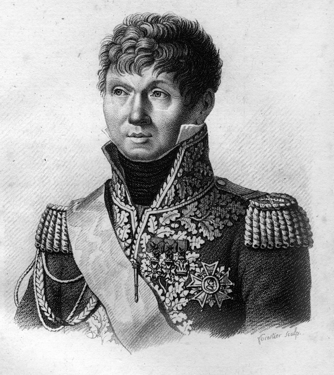 Muotokuva Claude Victor Perrinistä, joka tunnetaan nimellä Victor Marshal of the Empire (1807), nimeltään Duke of Bellune vuonna 1808.- "Ranskalaisten kenraalien muotokuvia ranskalaisten voittojen ja valloitusten jälkeen". Ambroise Tardieun hauta 1818. Ste tekijältä Ambroise Tardieu