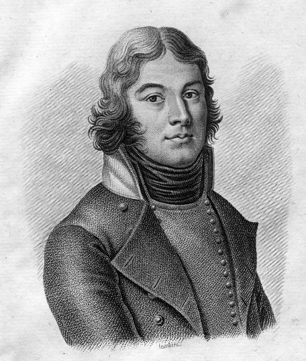 Kenraali Lazare Louis Hochen (1768-1797) muotokuva - "" Ranskalaisten kenraalien muotokuvia ranskalaisten voittojen ja valloitusten jälkeen". Kaiverrus Ambroise Tardieu 1818. Stella Collection. tekijältä Ambroise Tardieu
