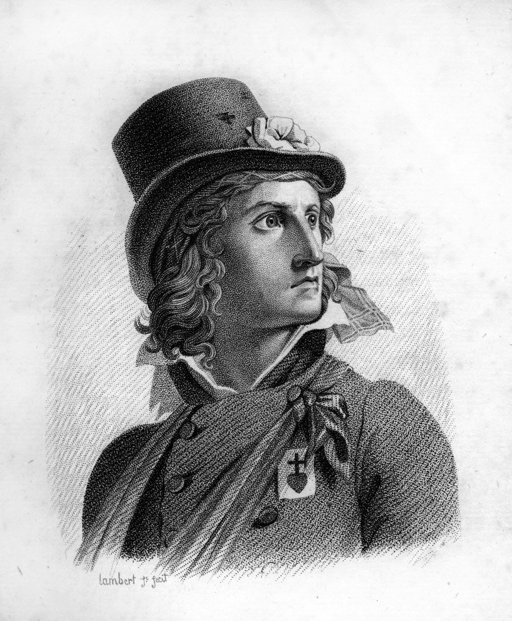 La Rochejaqueleinin (tai Verger de La Rochejacqueleinin) kreivin Henri du Vergierin muotokuva (1772-1794). Hänellä on rinnassa myyjien arvomerkit. - in" Muotokuvia ranskalaisista kenraaleista ranskalaisten voittojen ja valloitusten jälkeen". Kaiverrettu tekijältä Ambroise Tardieu