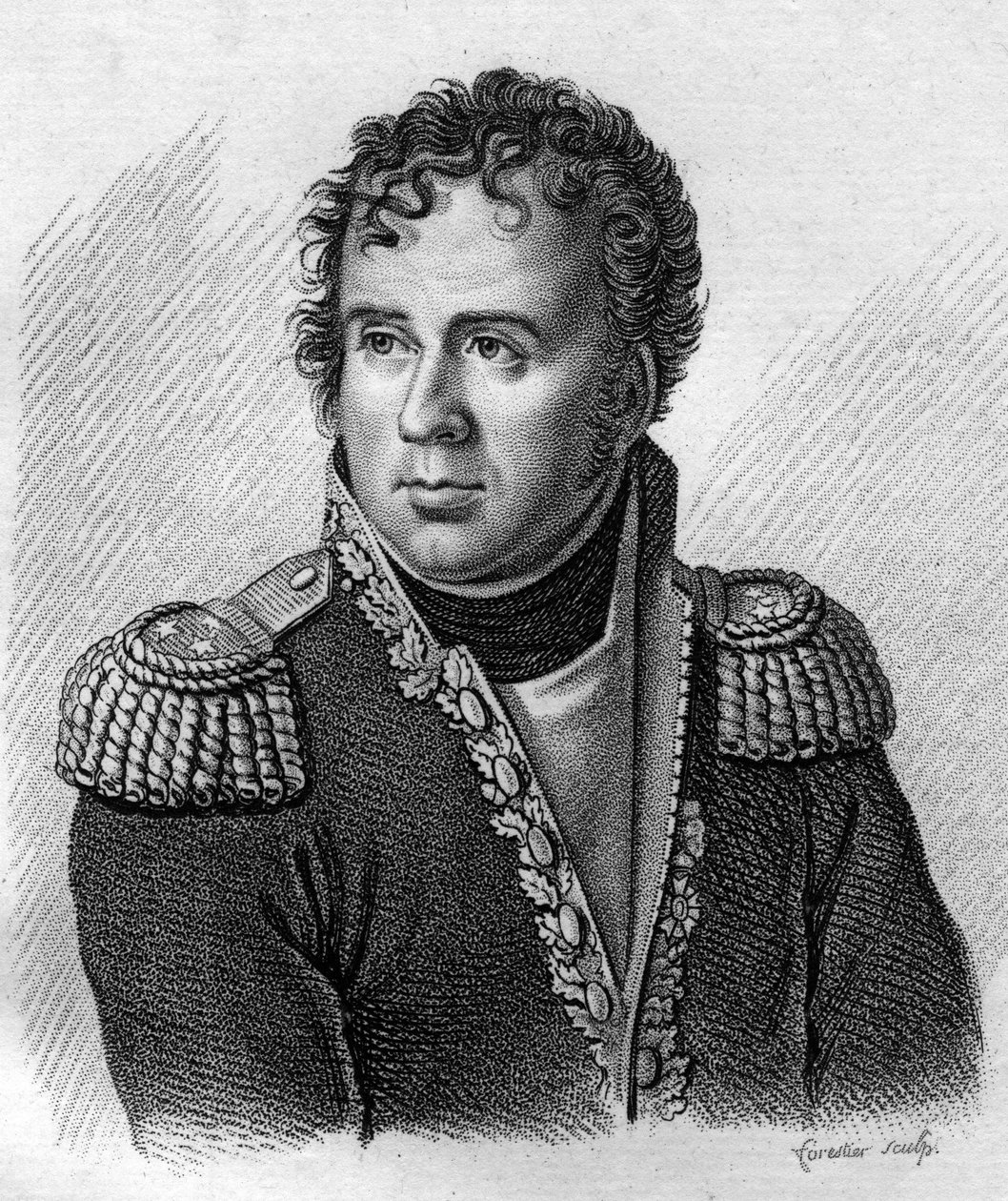 Muotokuva Joseph Secret Pascal Vallonguesta, prikaatin kenraalista (1763-1806) - "Ranskalaisten kenraalien muotokuvia ranskalaisten voittojen ja valloitusten jälkeen". Ambroise Tardieun hauta 1818. Stella Collection. tekijältä Ambroise Tardieu