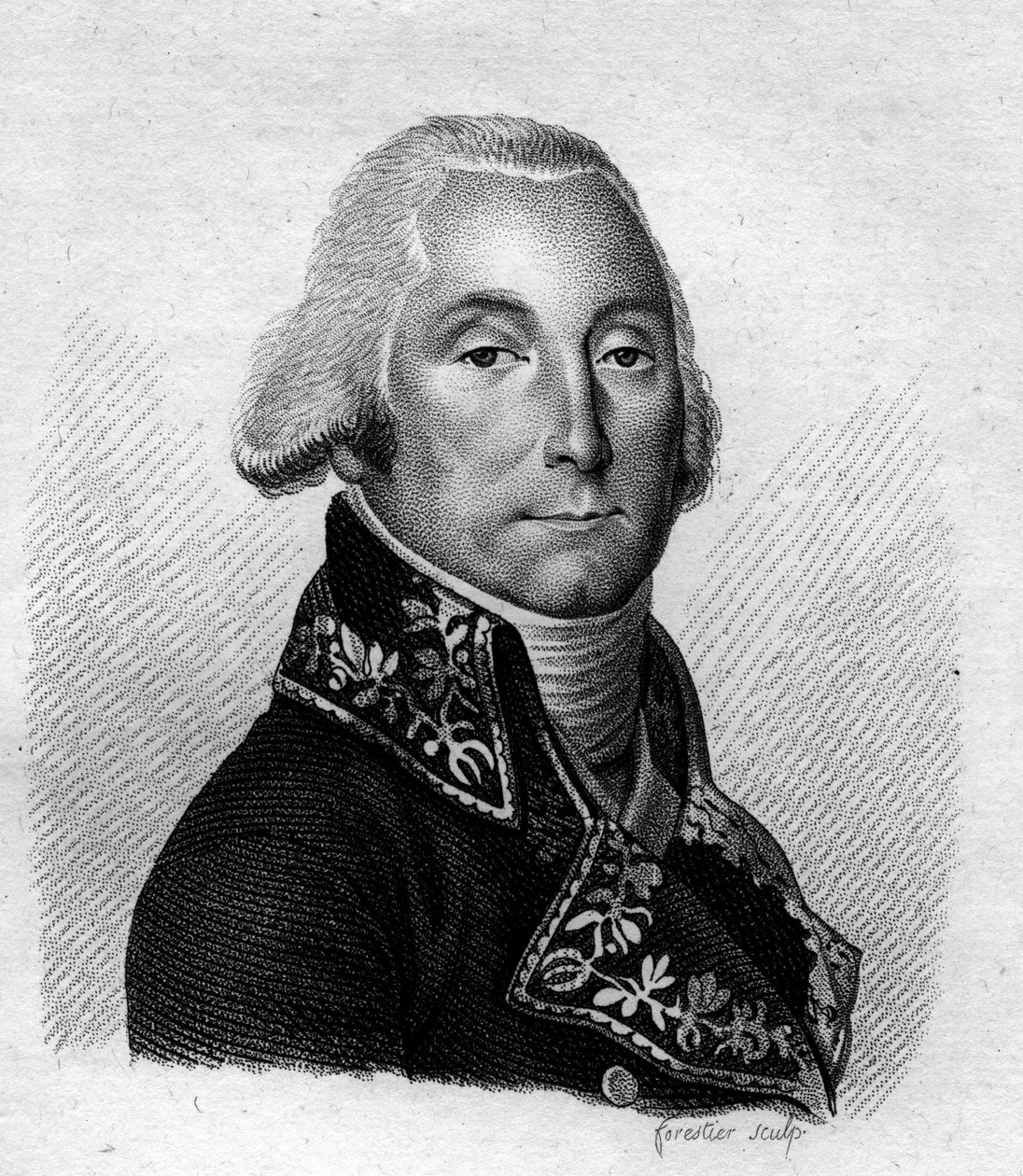 Olivier Macoux Rivaud de la Raffinieren (1766-1839) muotokuva. Kenraali et Baron d