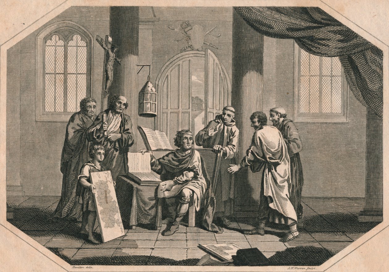 Englannin jakaminen kreivikuihin, satoihin ja kauppoihin, Alfred the Great, 1808 tekijältä Ambrose William Warren