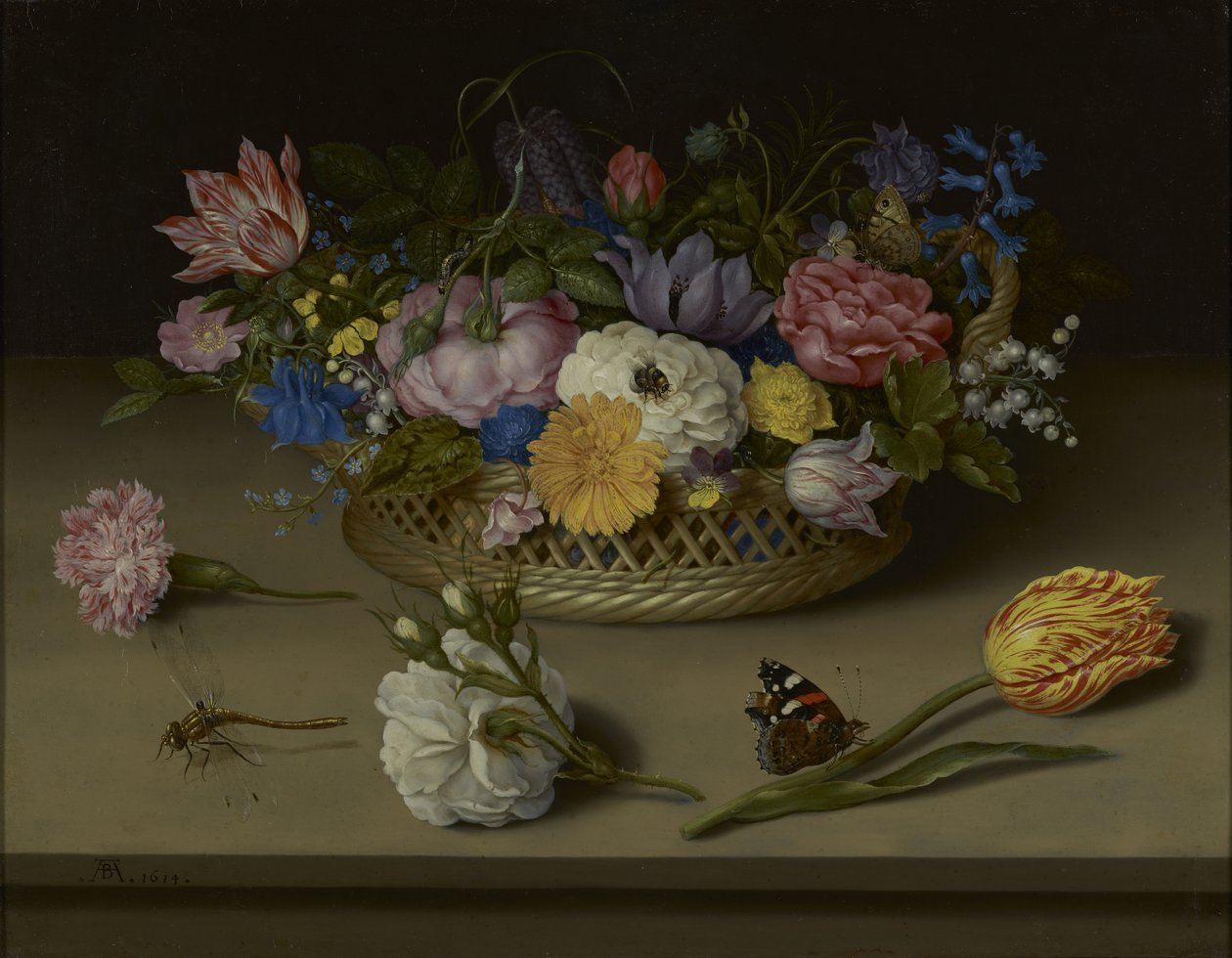 Kukka -asetelma tekijältä Ambrosius the Elder Bosschaert