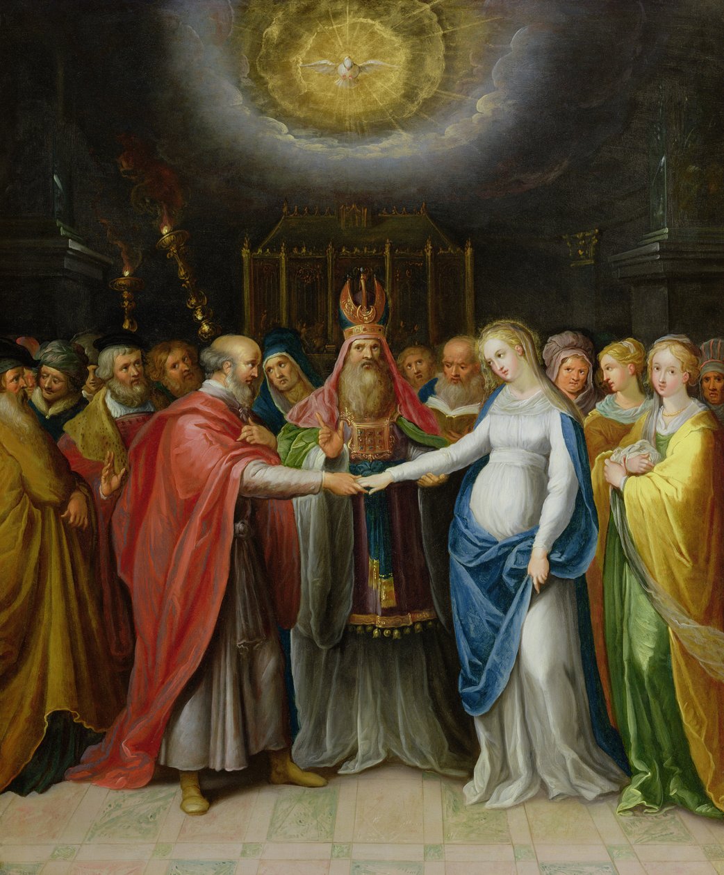 Neitsyen kihla (öljy kuparille) tekijältä Ambrosius II Francken or Franck