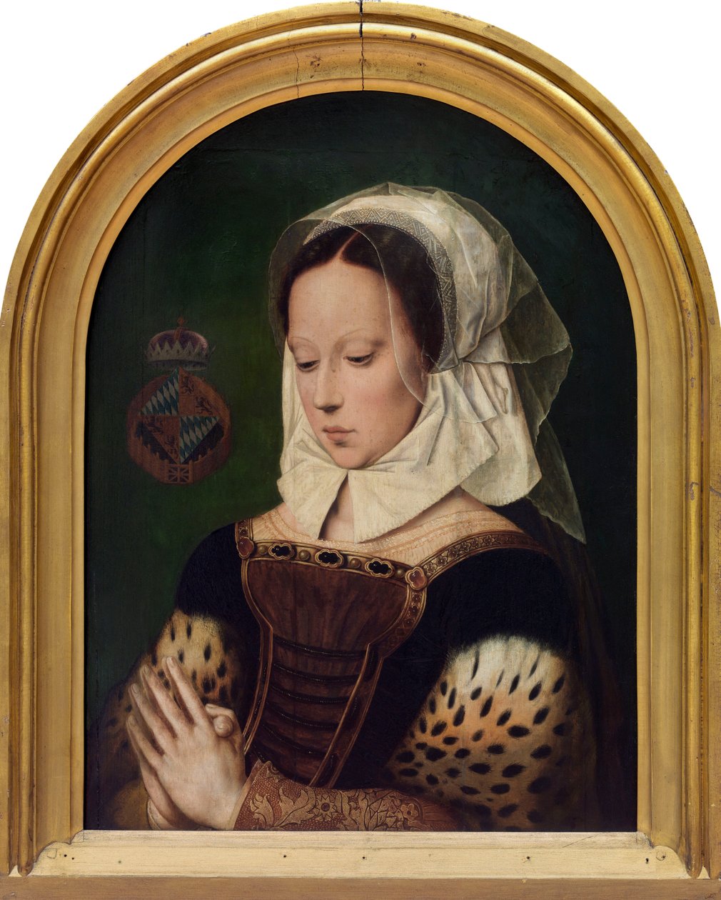 Woman at Prayers (öljy paneelissa) tekijältä Ambrosius (after) Benson
