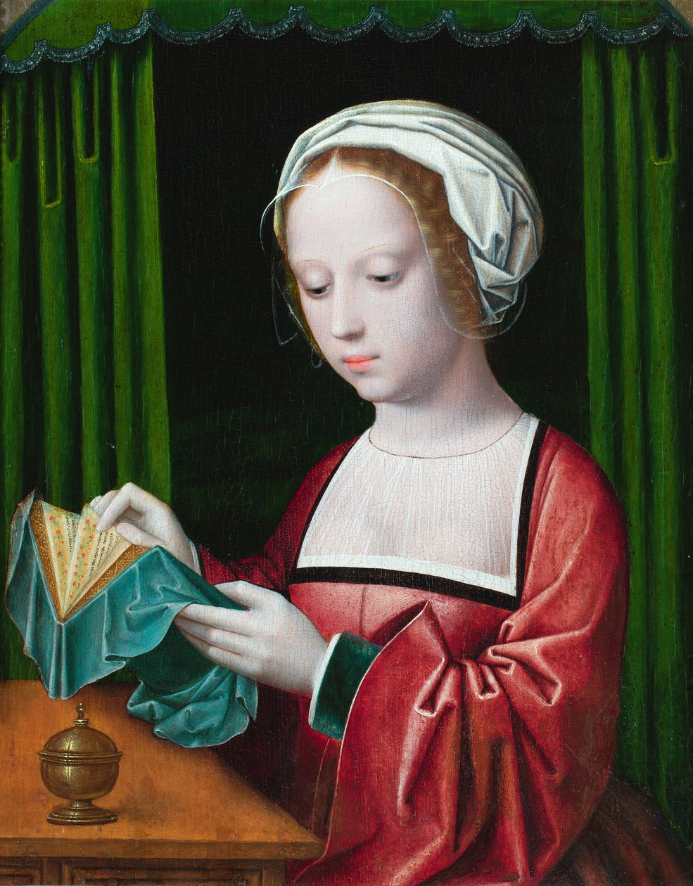 Magdalenan luku (öljy paneelissa) tekijältä Ambrosius (follower of) Benson
