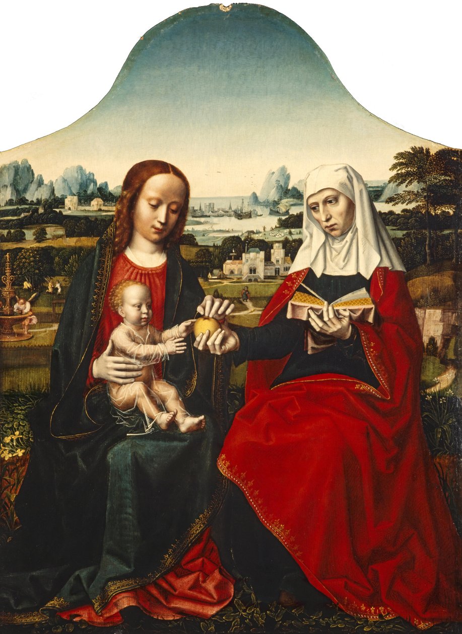 Hollanti: Neitsyt ja lapsi sekä Pyhä Anne tekijältä Ambrosius Benson