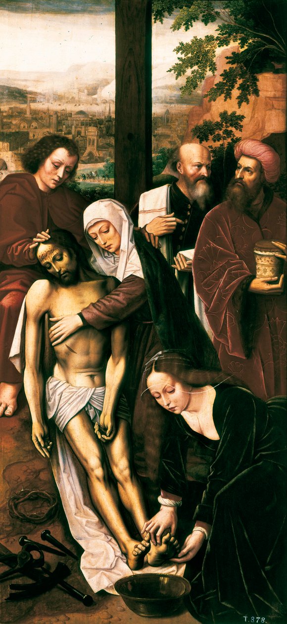 Pietà, yksityiskohta, c. 1528 (öljy paneelissa) tekijältä Ambrosius Benson