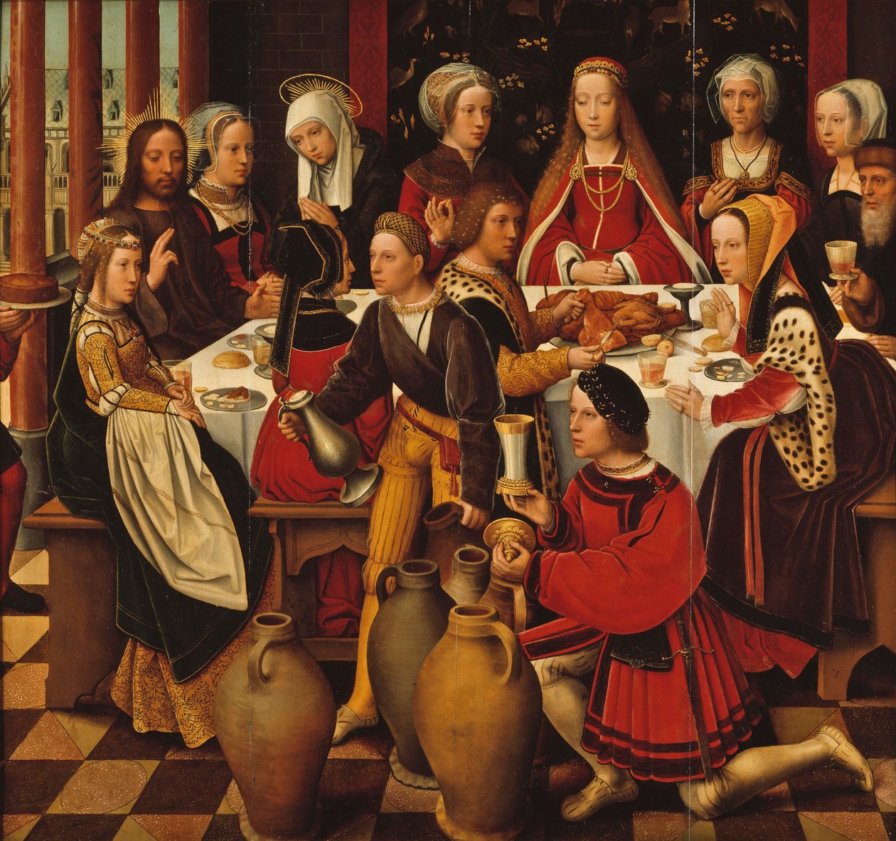 Häät Kaanassa, noin 1530-50 tekijältä Ambrosius Benson