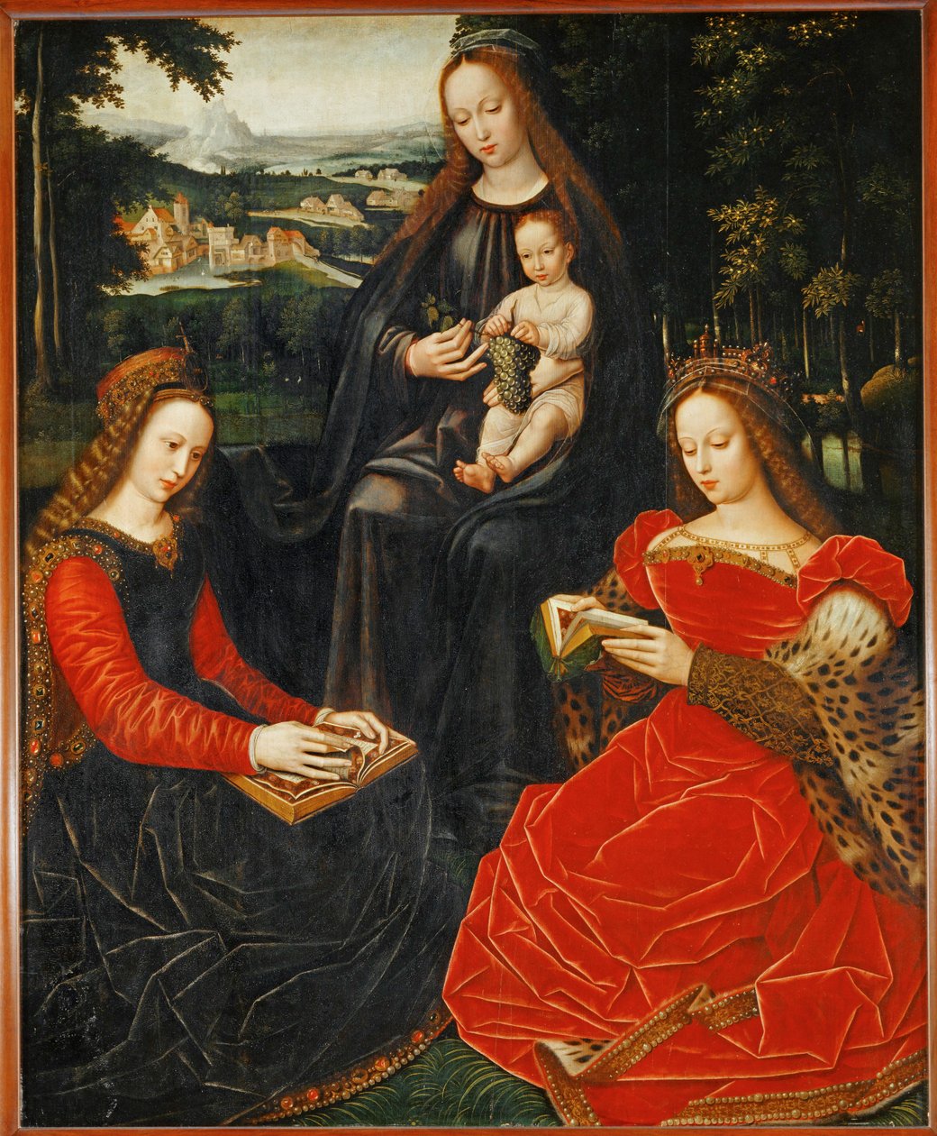 Neitsyt ja lapsi sekä Pyhä Katariina ja Pyhä Barbe ... tekijältä Ambrosius Benson