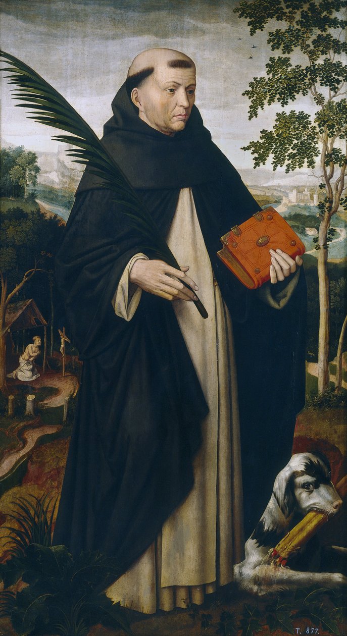 Saint Dominique - Dominique de Guzman (1170-1221) - Saint Dominic - Benson, Ambrosius (1495-1550) - noin 1528 - Öljy puulle - 104x57 - Museo del Prado, Madrid tekijältä Ambrosius Benson