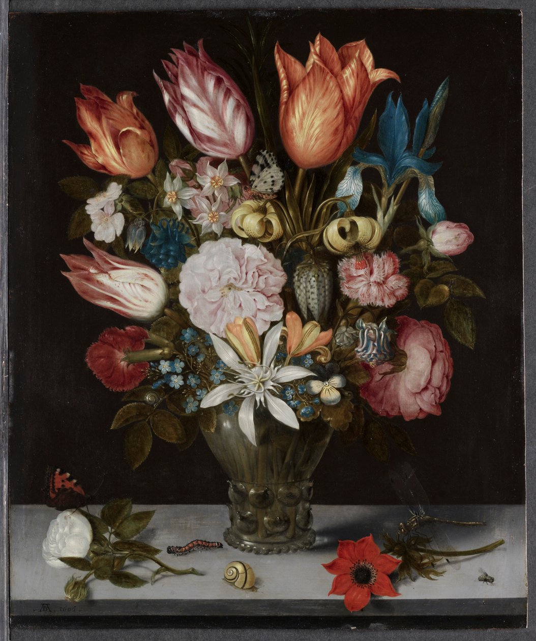 Kukat lasissa, 1606. tekijältä Ambrosius Bosschaert