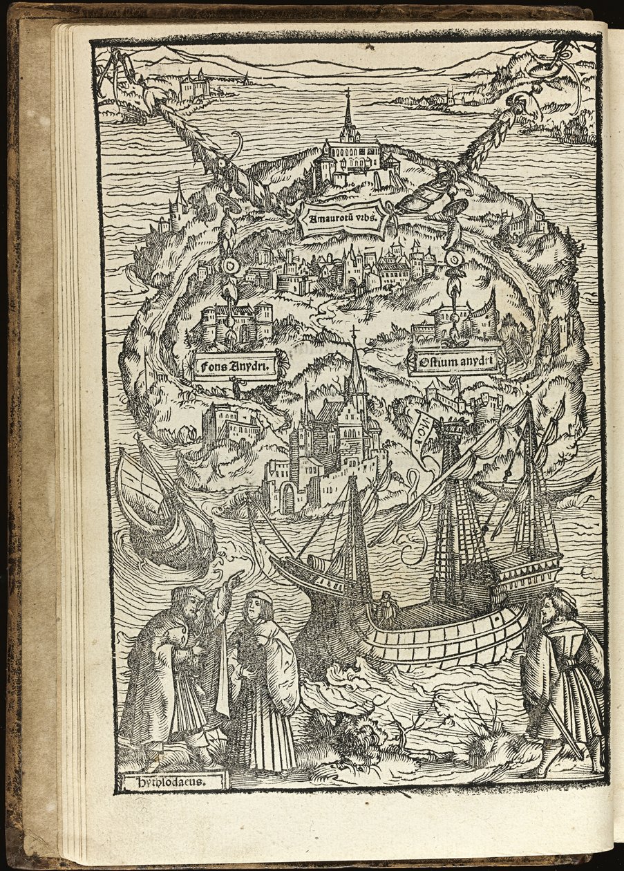 Thomas Moren utopia, 1518 tekijältä Ambrosius Holbein