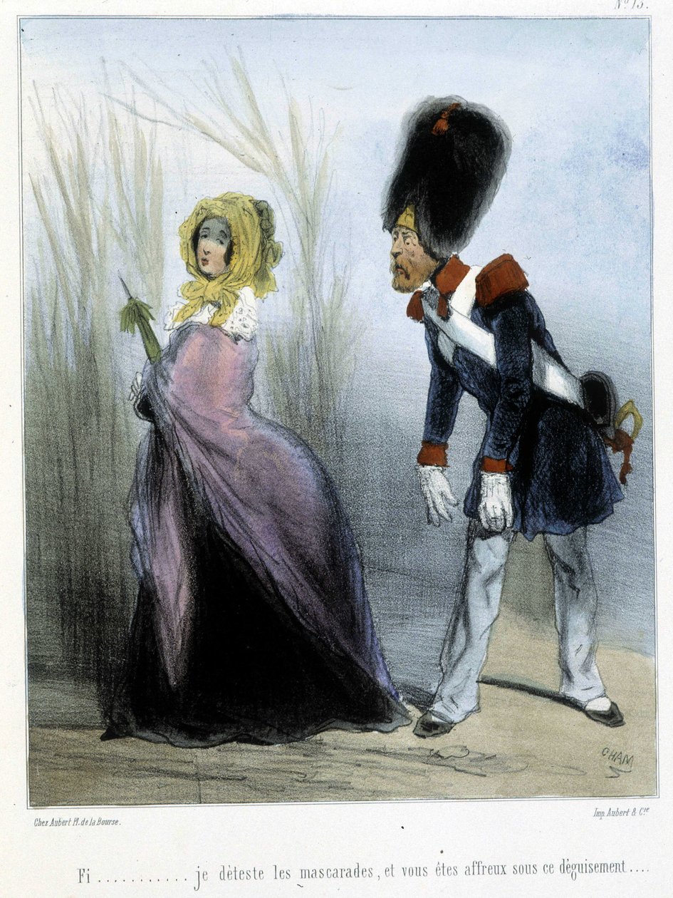 Karikatyyri - Chamin "" Madeleines" -kirjassa, v.1870-1880 tekijältä Amédée de Noé