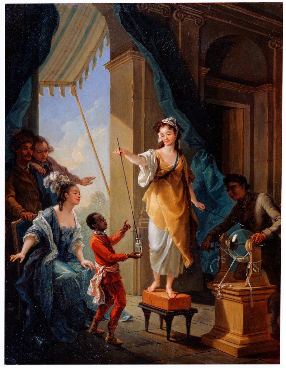 Sähkökoe, 1777 tekijältä Charles Amedee Philippe van Loo