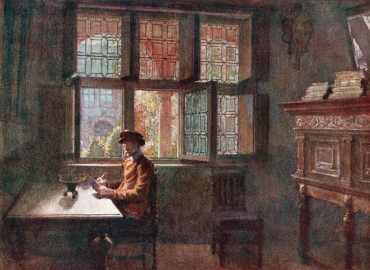Musee Plantin-Moretus (Arriere-putiikki), Antwerpen (värilitro). tekijältä Amedee (after) Forestier