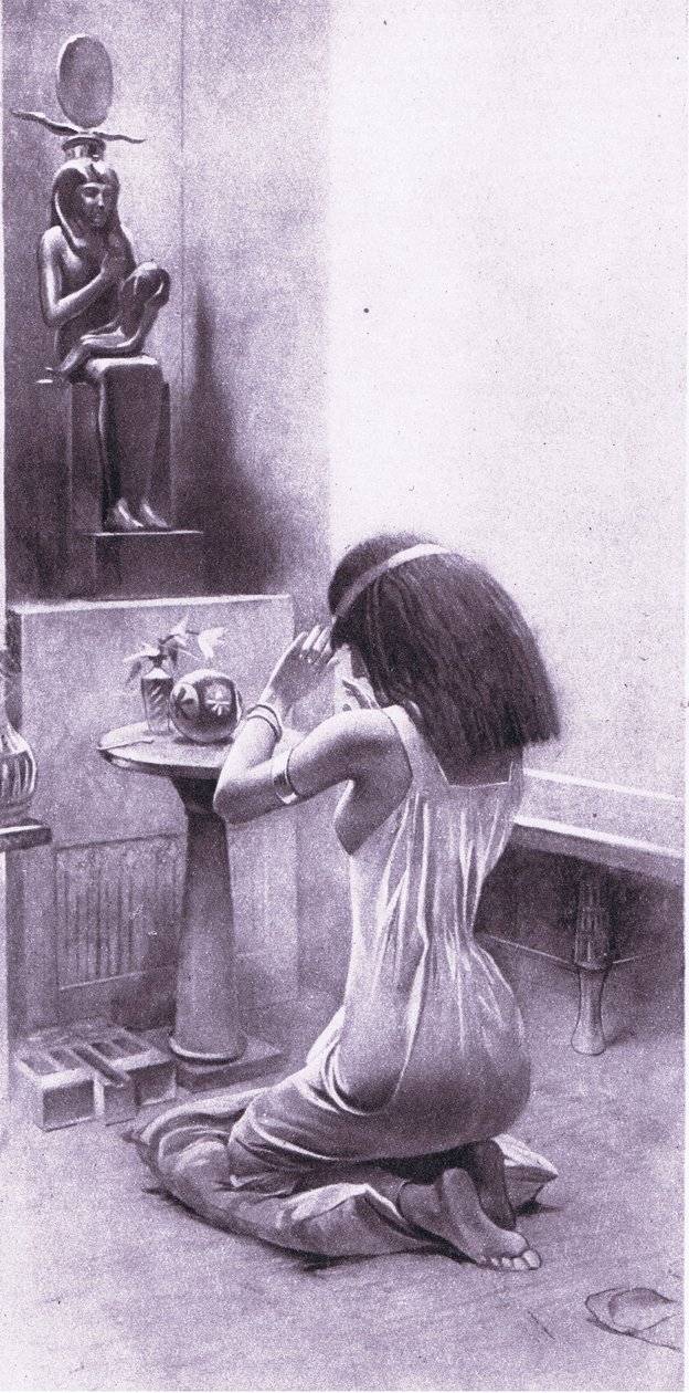 Egyptiläinen nainen hartauksissaan, 1925 tekijältä Amedee Forestier