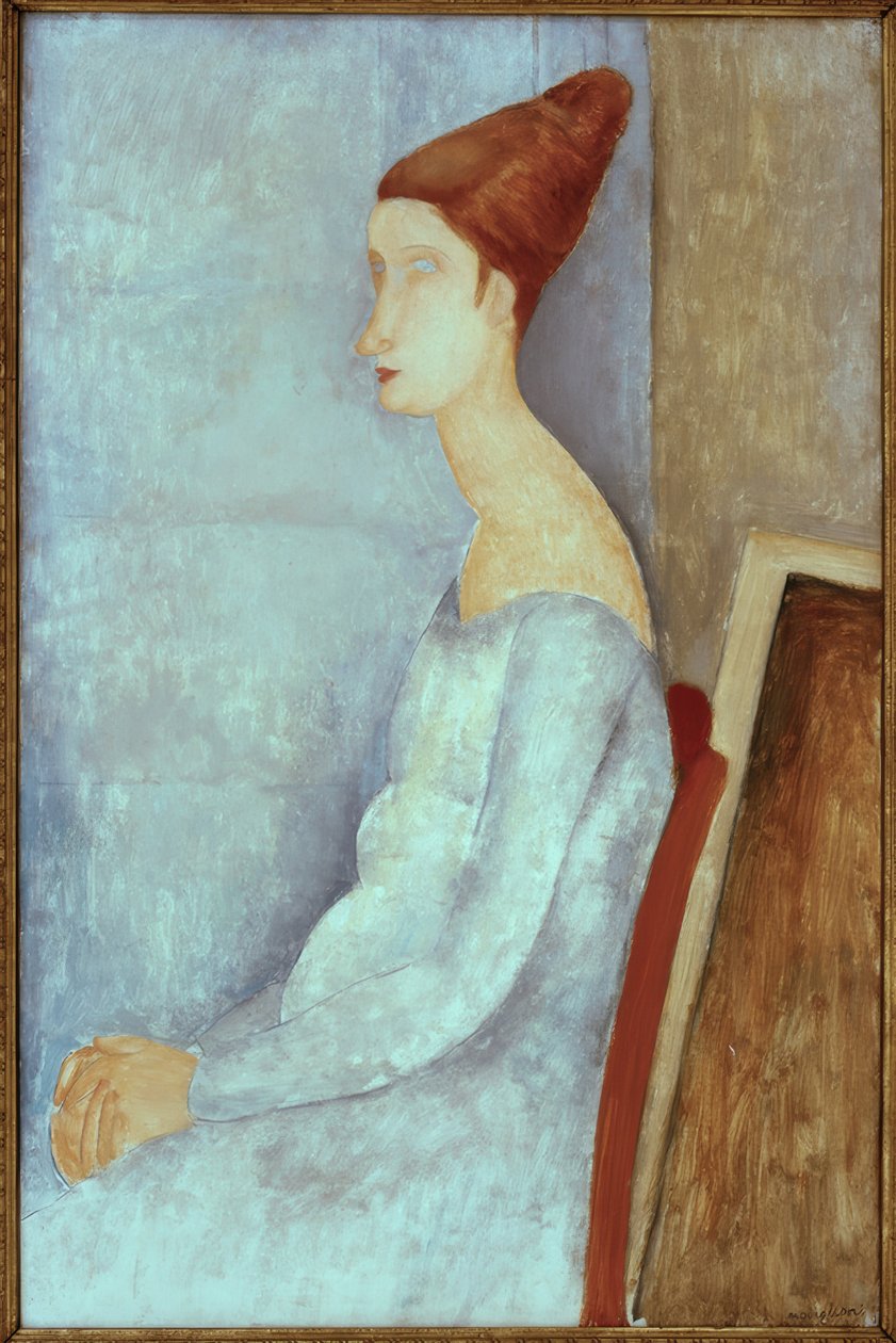 Jeanne Hebuterne assise, de profile tekijältä Amedeo Modigliani
