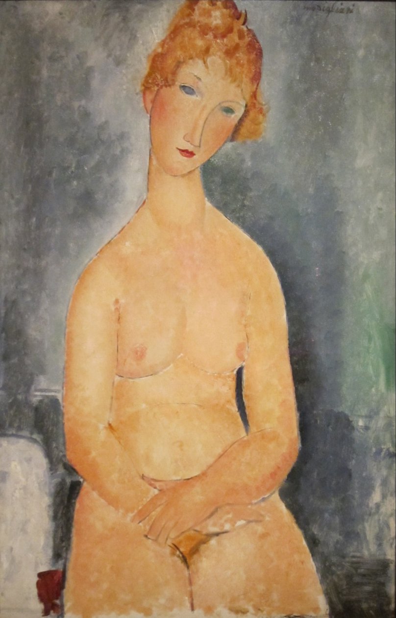 Istuva alaston tekijältä Amedeo Modigliani