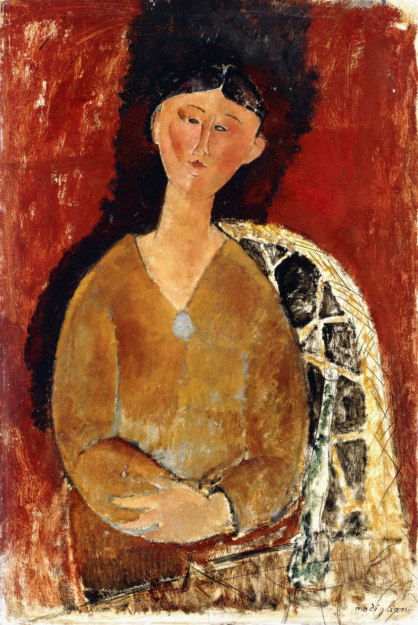 Beatrice Hastings istuu, 1915 tekijältä Amedeo Modigliani