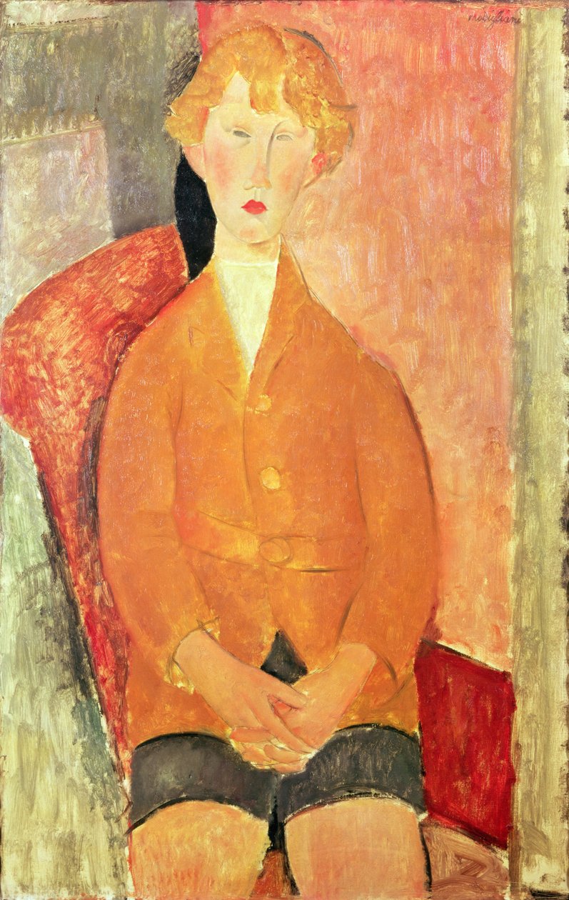 Poika shortseissa, n. 1918 tekijältä Amedeo Modigliani