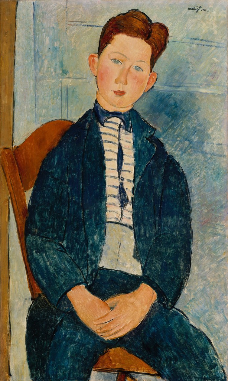 Poika raitapaidassa, 1918 tekijältä Amedeo Modigliani