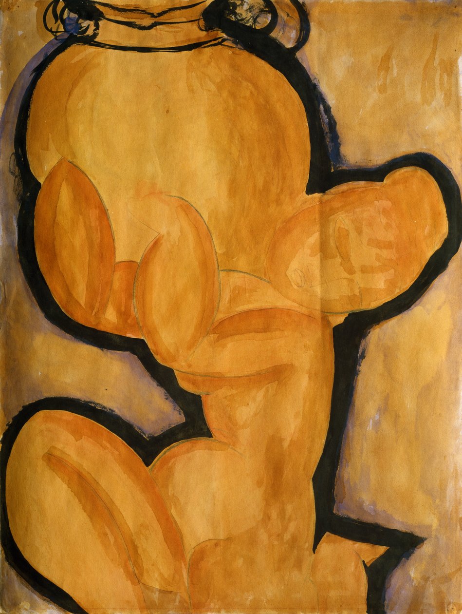 Karyatid maljakoineen, n. 1913–1914 tekijältä Amedeo Modigliani