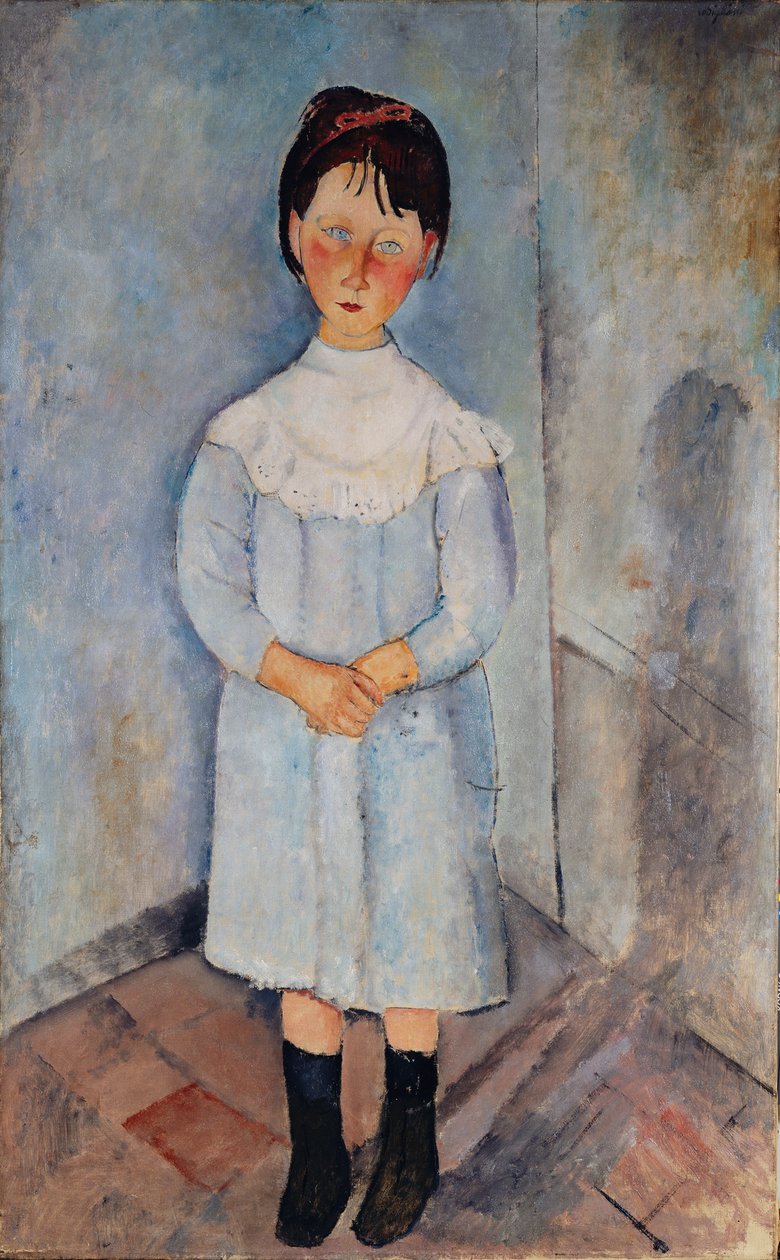 Tyttö sinisessä, 1918. tekijältä Amedeo Modigliani