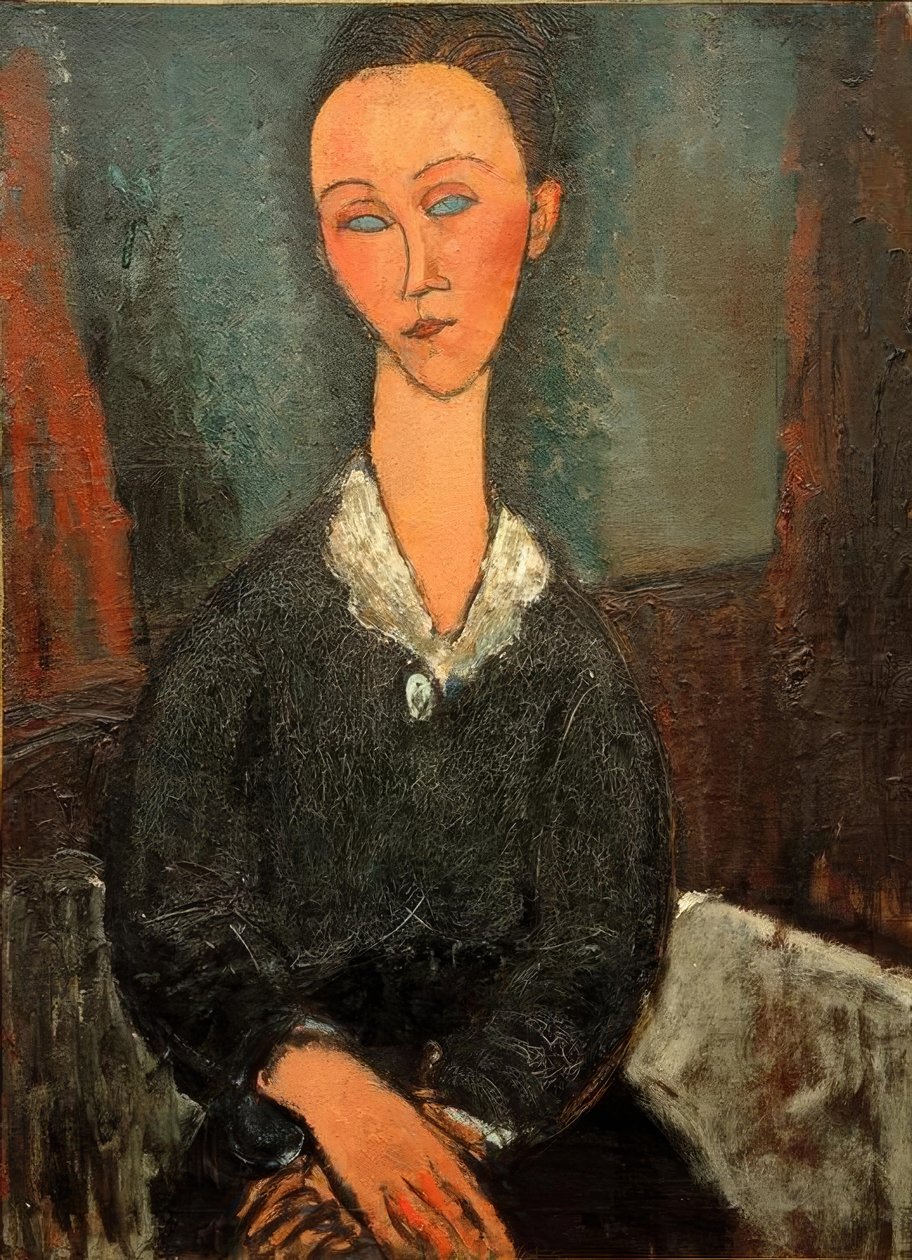 Frau mit weißem Kragen (Lunia Czechowska) tekijältä Amedeo Modigliani