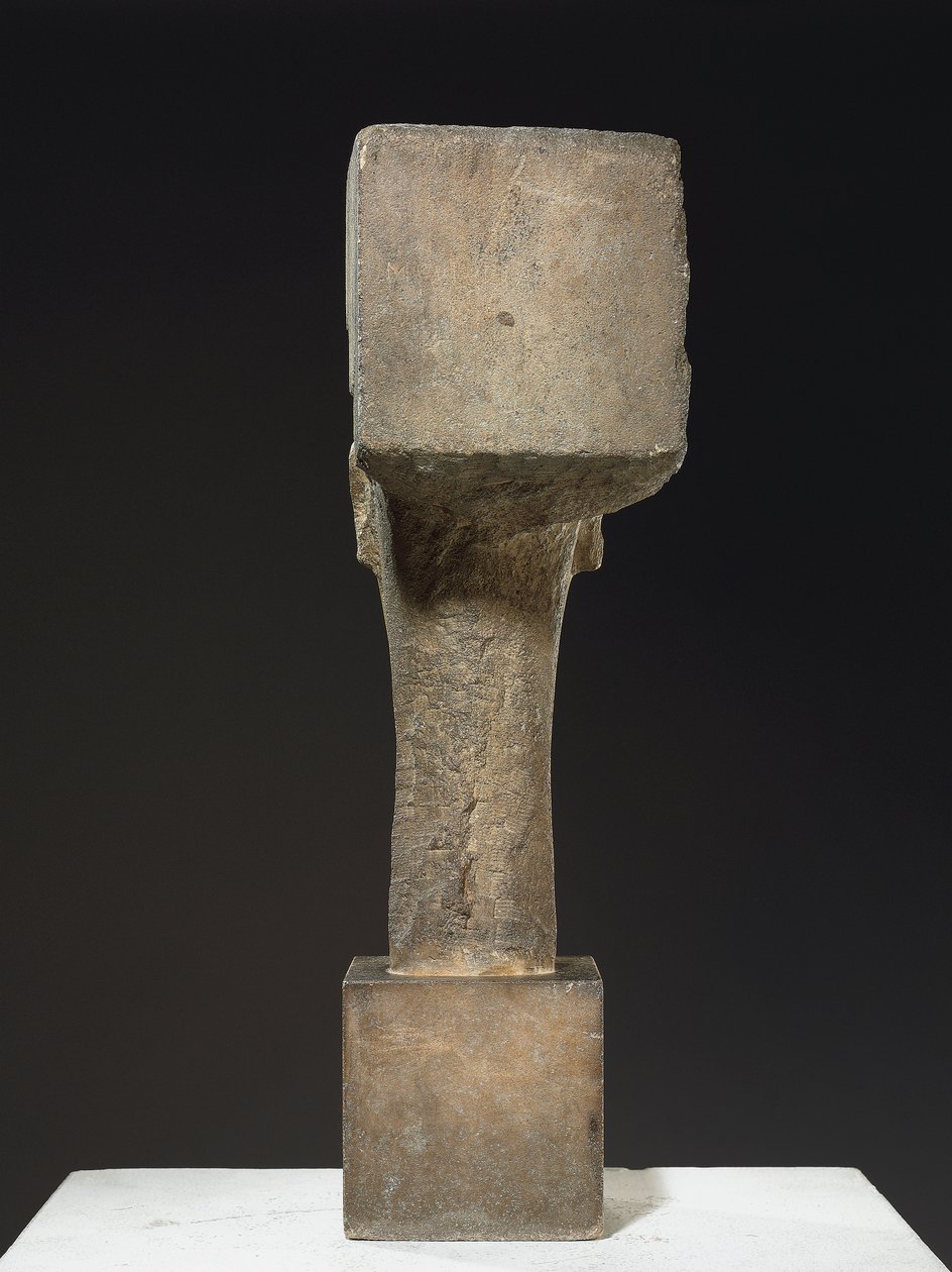 Pää, n. 1910-1912 (kalkkikivi) tekijältä Amedeo Modigliani